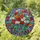 Vibrant Poppies Daisies Bellflowers Bouquet Mosaic Vase Swirling Patterns - Home Decor Gift Stained Glass Suncatcher - 1