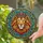 Majestic Crowned Lion Head Jewel Tones Feathered Mane - Home Decor Gift for Lion Lover Stained Glass Suncatcher - 2