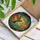 Hummingbird Bell Flowers Garden Foliage Swirling Sky - Home Decor Gift for Nature Lovers Stained Glass Suncatcher - 3