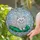 Stained Glass White Persian Cat Emerald Cushion Floral Border - Home Decor Gift for Cat Lover Stained Glass Suncatcher - 2