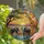 Giraffe African Elephants Watering Hole Savanna Sunset Acacia Tree - Wildlife Lover Gift Stained Glass Suncatcher - 2