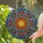 Mandala Floral Burst Sun Petals Flame Segments Starbursts - Home Decor Gift Stained Glass Suncatcher - 2