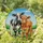 Cuddling Calves Pastoral Meadow - Farmhouse Decor Gift for Cow Lover Stained Glass Suncatcher - 1