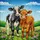 Cuddling Calves Pastoral Meadow - Farmhouse Decor Gift for Cow Lover Stained Glass Suncatcher - 5
