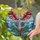 Majestic Silver Anchor Wings Golden Sun Ocean Waves Coral Starfish - Home Decor Gift Stained Glass Suncatcher - 2