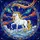 White Unicorn Golden Horn Cosmic Sky - Fantasy Lover Home Decor Gift Stained Glass Suncatcher - 5