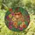 Ornate Hanging Lanterns Tropical Flowers Mosaic - Glowing Translucent Jewel Tones Home Decor Gift Stained Glass Suncatcher - 1