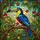 Majestic Toucan Tropical Jungle Mosaic Flowering Vines - Home Decor Gift for Bird Lover Stained Glass Suncatcher - 5