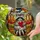 Plump Raccoon Maple Leaf Autumn Leaves - Autumn Home Decor Gift for Wildlife Lover Stained Glass Suncatcher - 2