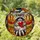 Plump Raccoon Maple Leaf Autumn Leaves - Autumn Home Decor Gift for Wildlife Lover Stained Glass Suncatcher - 1