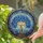 Indigo Azure Gold Golden Frame Tree of Life Cosmic Starlight - Home Decor Gift Stained Glass Suncatcher - 2