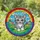 Grey Kitten Rainbow Border Green Hills Colorful Houses - Cat Lover Home Decor Gift Stained Glass Suncatcher - 1