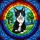Stained Glass Tuxedo Kitten Rainbow Border - Cat Lover Home Decor Gift Stained Glass Suncatcher - 5