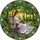 Young Girl Bird Rustic Wooden Park Bench Floral Park Scene - Home Decor Gift Stained Glass Suncatcher - 5