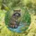 Raccoon Holding Corn Purple Berries Yellow Flowers Lily Pads - Wildlife Lover Home Decor Gift Stained Glass Suncatcher - 1