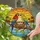 Affectionate Parrots Bird Nest Tropical Sunset - Home Decor Gift for Bird Lover Stained Glass Suncatcher - 2