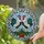 Symmetrical Jewel Tone Roosters Stained Glass Mosaic Farmhouse Decor Gift Stained Glass Suncatcher - 2