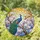 Peacock Flowering Magnolia Tree Branch - Everyday Home Decor Gift for Bird Lovers Stained Glass Suncatcher - 1
