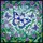 Cerulean Blue Butterfly Blue Purple Blooms Foliage Vines Home Decor Gift Stained Glass Suncatcher - 5