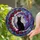 Black Cat Crescent Moon Roses Glowing Stars - Home Decor Gift for Cat Lover Stained Glass Suncatcher - 2