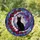 Black Cat Crescent Moon Roses Glowing Stars - Home Decor Gift for Cat Lover Stained Glass Suncatcher - 1
