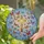 Glowing Mosaic Cross Butterfly Swarm Blue Sky - Spiritual Home Decor Gift Stained Glass Suncatcher - 2
