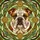 Bulldog Stained Glass Head with Golden Floral Medallions - Home Decor Gift for Dog Owners Stained Glass Suncatcher - 5