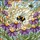 Bumblebee Landing Purple Daisy Flowers - Tiffany Glass Nature Lover Gift Stained Glass Suncatcher - 5