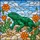 Green Lizard Desert Flowers Cactus - Home Decor Gift for Wildlife Lover Stained Glass Suncatcher - 5