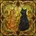 Golden Tabby Black Cat Stained Glass Swirling Lines Clover Heart Frame - Home Decor Gift for Cat Lover Stained Glass Suncatcher - 5