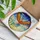Majestic Phoenix Golden-Orange Fiery Red Blue Teal Flight Sky Clouds - Home Decor Gift Stained Glass Suncatcher - 3