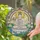 Guanyin Compassion Bodhisattva White Lotus Flowers Golden Halo Home Decor Gift Stained Glass Suncatcher - 2