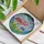 Graceful Pink Flamingo Mushroom Foliage Water Ripples Sky Elements Home Decor Gift Stained Glass Suncatcher - 3