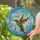 Hummingbird Floral Foliage Mosaic Sky - Home Decor Gift for Bird Lover Stained Glass Suncatcher - 2