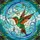 Hummingbird Floral Foliage Mosaic Sky - Home Decor Gift for Bird Lover Stained Glass Suncatcher - 5