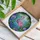 Pink Flamingo Tropical Hibiscus Blue Water - Home Decor Gift for Flamingo Lover Stained Glass Suncatcher - 3