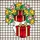 Stacked Red Gift Boxes White Vase Yellow Pink Flowers Fabric Mosaic - Home Decor Gift Stained Glass Suncatcher - 5