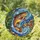 Leaping Brown Trout Water Ripple Underwater Mosaic - Wildlife Lover Home Decor Gift Stained Glass Suncatcher - 1