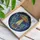 Ornate Flying Saucer Alien Figures Cosmic Nebula - Home Decor Gift for UFO Lover Stained Glass Suncatcher - 3