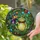 Frog Red Bow Tie Witch Hat Berries Cookies Green Foliage - Home Decor Gift for Frog Lover Stained Glass Suncatcher - 2