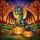 Dragon Jack-o'-Lantern Autumn Landscape - Halloween Home Decor Gift for Dragon Lover Stained Glass Suncatcher - 5
