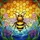 Jewel Tone Bee Wildflower Honeycomb Sky Mosaic - Wildlife Lover Home Decor Gift Stained Glass Suncatcher - 5
