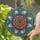 Mandala Dahlia Chrysanthemum Flower Bubbles - Home Decor Gift for Flower Lover Stained Glass Suncatcher - 2