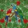 Macaws Tropical Hibiscus Foliage Vines - Wildlife Lover Home Decor Gift Stained Glass Suncatcher - 5