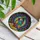 Macaw Parrot Leprechaun Hat Gold Coins Shamrock - St. Patrick's Day Home Decor Gift Stained Glass Suncatcher - 3