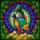 Macaw Parrot Leprechaun Hat Gold Coins Shamrock - St. Patrick's Day Home Decor Gift Stained Glass Suncatcher - 5