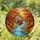 Colorful Rustic Watermill Red Waterwheel Autumn Forest River - Nature Lover Home Decorating Stained Glass Suncatcher - 1