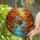 Colorful Rustic Watermill Red Waterwheel Autumn Forest River - Nature Lover Home Decorating Stained Glass Suncatcher - 2
