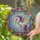Unicorn Rainbow Wings Gold Horn Magenta Mane Swirling Clouds Stars - Home Decor Gift Stained Glass Suncatcher - 2