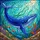 Stained Glass Blue Whale Underwater Scene - Home Decor Gift for Ocean Lover Stained Glass Suncatcher - 5